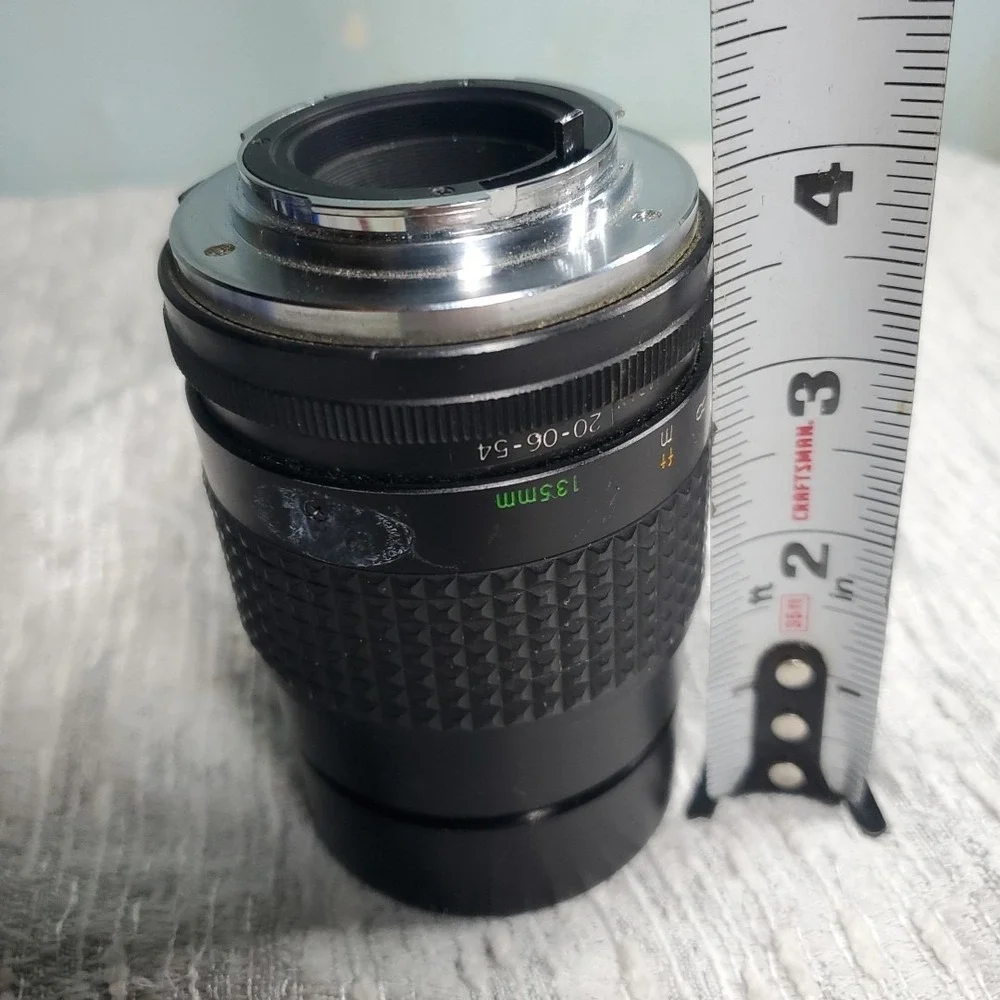 Focal 135mm f/2.8 MC Auto Lens Minolta MD Mount Black Vtg Japan Telephoto Prime